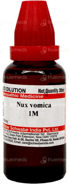 Dr Willmar Schwabe Nux Vomica 1M Dilution 30Ml