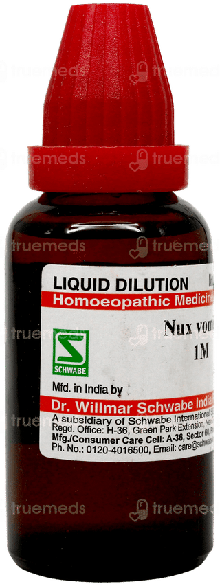 Dr Willmar Schwabe Nux Vomica 1M Dilution 30Ml