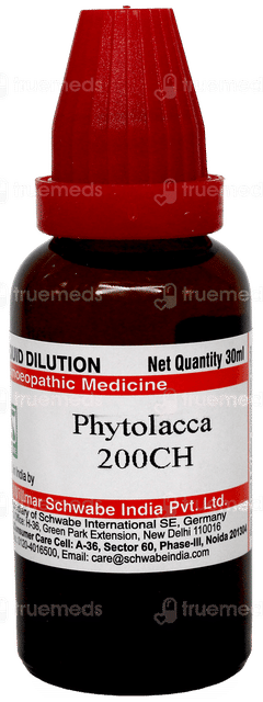 Dr Willmar Schwabe Phytolacca 200Ch Dilution 30Ml