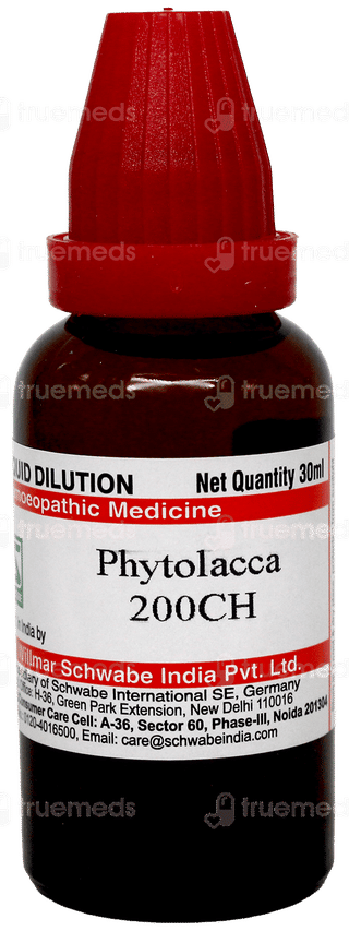 Dr Willmar Schwabe Phytolacca 200Ch Dilution 30Ml