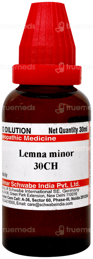 Dr Willmar Schwabe Lemna Minor 30Ch Dilution 30Ml