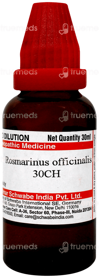 Dr Willmar Schwabe Rosmarinus Officinalis 30ch Dilution 30ml