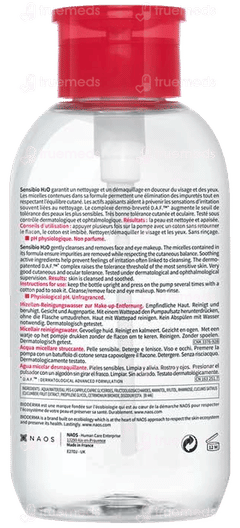 Bioderma Sensibio H2o Micellar Water Makeup Remover Pump Bottle 500ml