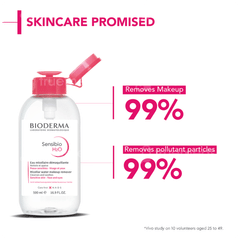 Bioderma Sensibio H2o Micellar Water Makeup Remover Pump Bottle 500ml
