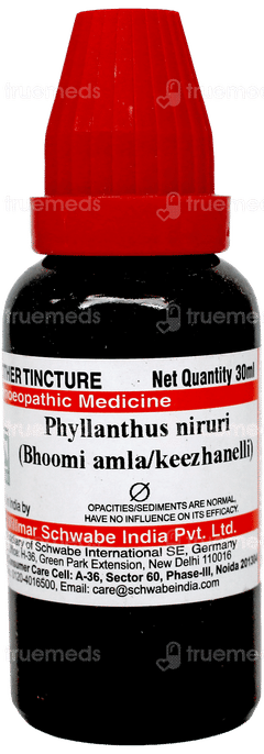 Dr Willmar Schwabe Phyllanthus Niruri Q Mother Tincture 30Ml