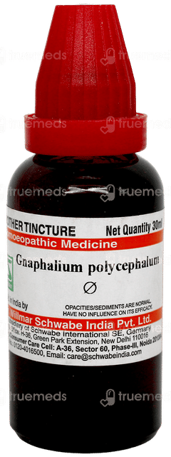 Dr Willmar Schwabe Gnaphalium Polycephalum Q Mother Tincture 30Ml