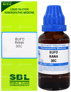 Sbl Bufo Rana 30c Dilution 30ml Sbl Bufo Rana 30c Dilution 30ml