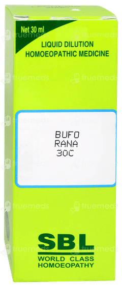 Sbl Bufo Rana 30c Dilution 30ml Sbl Bufo Rana 30c Dilution 30ml