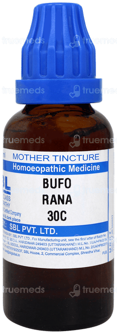 Sbl Bufo Rana 30c Dilution 30ml Sbl Bufo Rana 30c Dilution 30ml