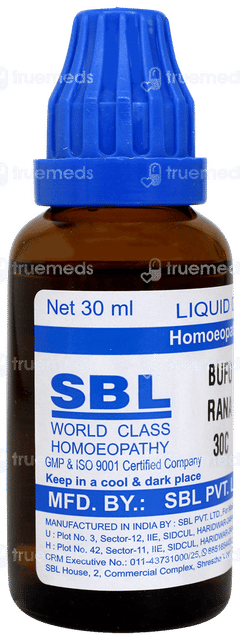 Sbl Bufo Rana 30c Dilution 30ml Sbl Bufo Rana 30c Dilution 30ml