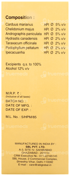 Sbl Liv T Liver Tonic 500ml