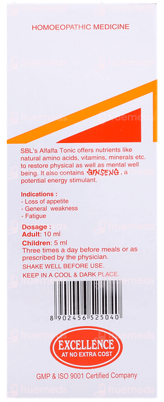 Sbl Alfalfa With Ginseng Tonic 500ml