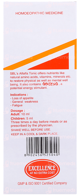 Sbl Alfalfa With Ginseng Tonic 500ml