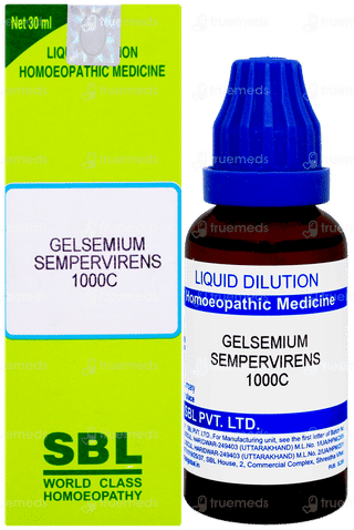 Sbl Gelsemium Sempervirens 1000c Dilution 30ml