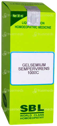 Sbl Gelsemium Sempervirens 1000c Dilution 30ml