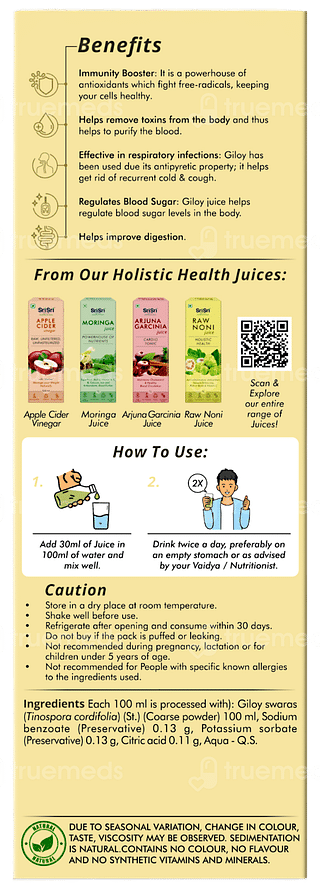 Sri Sri Tattva Giloy No Added Sugar Juice 500ml