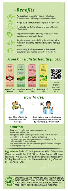 Sri Sri Tattva Giloy Tulasi No Added Sugar Juice 500ml