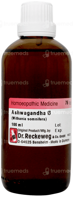 Dr Reckeweg Ashwagandha Q Mother Tincture 100ml