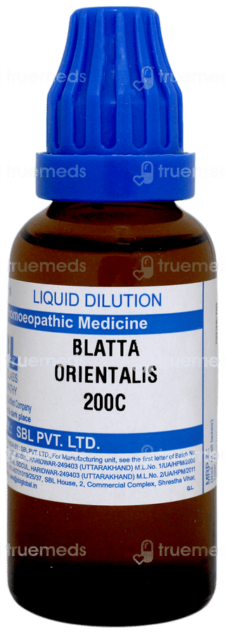 Sbl Blatta Orientalis 200c Dilution 30ml