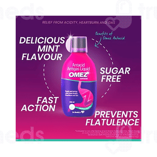 Omez Antacid Mint Flavour Sugar Free Liquid 200Ml