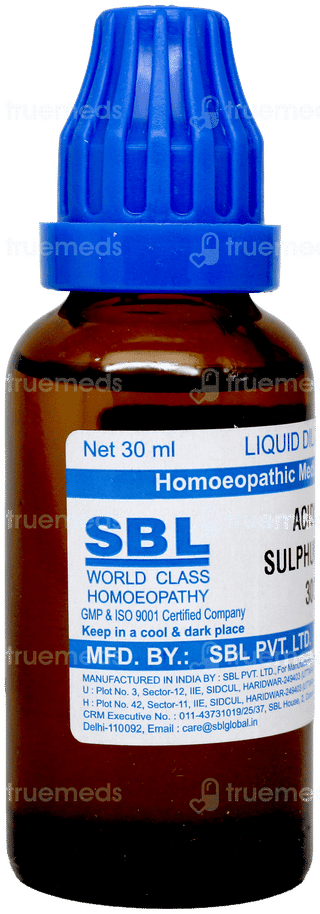 Sbl Acidum Sulphuricum 30c Dilution 30ml