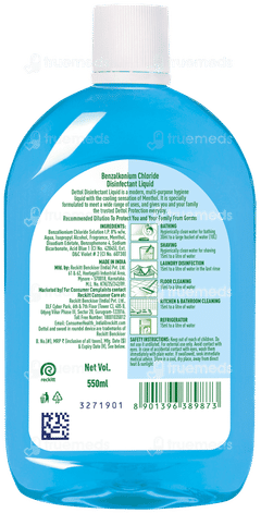 Dettol Menthol Cool Disinfectant Liquid 550ml