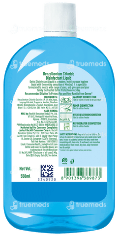 Dettol Menthol Cool Disinfectant Liquid 550ml