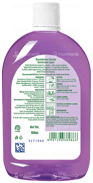 Dettol Lavender Disinfectant Liquid 550ml