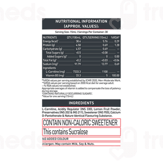 Muscleblaze L Carnitine Lime Flavour Liquid 450ml - Uses, Side Effects,  Dosage, Price | Truemeds