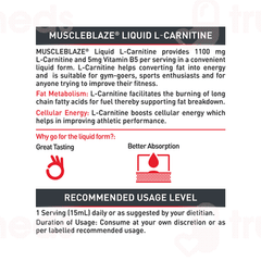 Muscleblaze L Carnitine Lime Flavour Liquid 450Ml