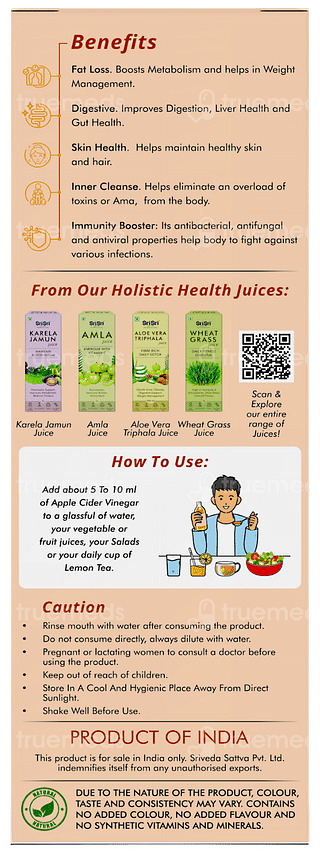 Sri Sri Tattva Apple Cider Vinegar 500ml