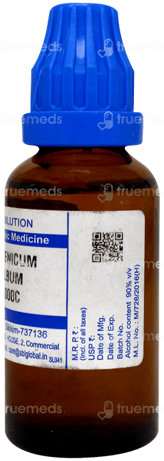 Sbl Arsenicum Album 1000C Dilution 30Ml
