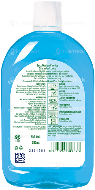 Dettol Multi Purpose Menthol Cool Disinfectant Liquid 550ml