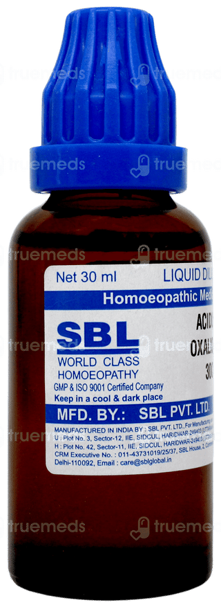 Sbl Acidum Oxalicum 30c Dilution 30ml