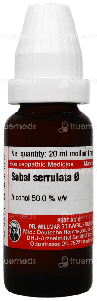 Dr Willmar Schwabe Sabal Serrulata Q Mother Tincture 20ml