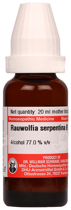Dr Willmar Schwabe Rauwolfia Serpentina Q Mother Tincture 20ml