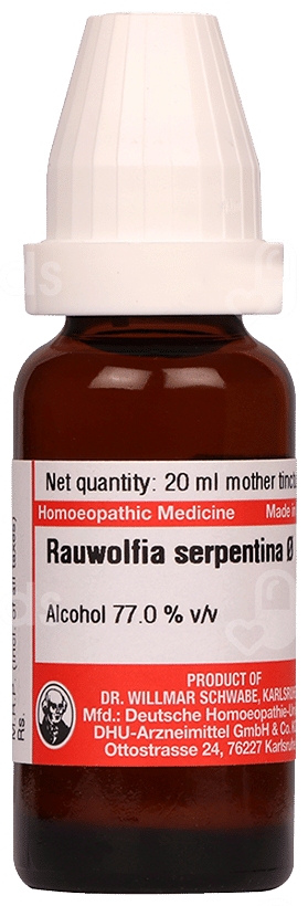 Dr Willmar Schwabe Rauwolfia Serpentina Q Mother Tincture 20Ml