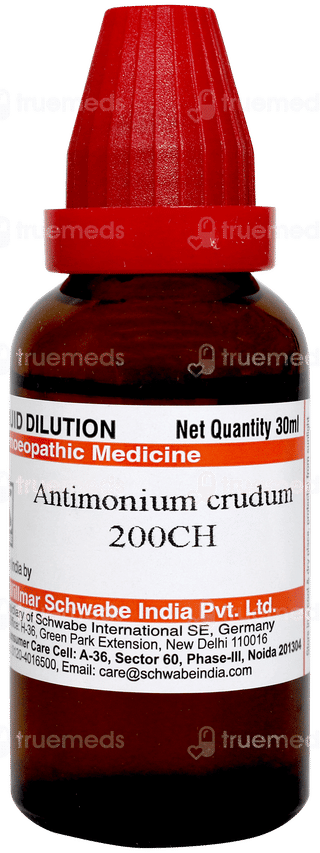 Dr Willmar Schwabe Antimonium Crudum 200ch Dilution 30ml