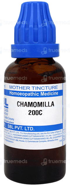 Sbl Chamomilla 200c Dilution 30ml