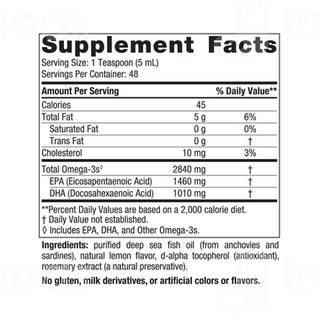 Nordic Naturals Omega 3 1560mg Lemon Liquid 237ml