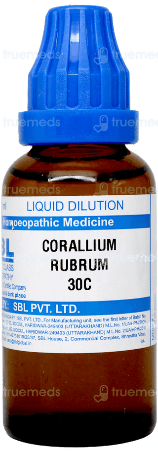 Sbl Corallium Rubrum 30c Dilution 30ml