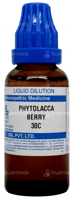 Sbl Phytolacca Berry 30c Dilution 30ml