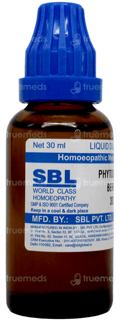 Sbl Phytolacca Berry 30c Dilution 30ml