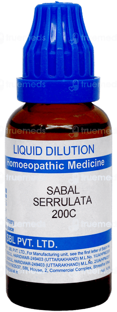 Sbl Sabal Serrulata 200c Dilution 30ml