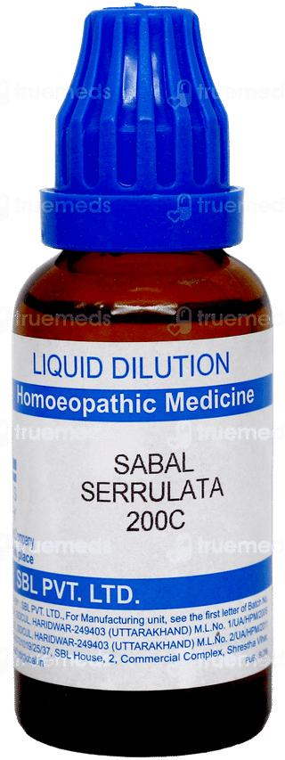Sbl Sabal Serrulata 200c Dilution 30ml
