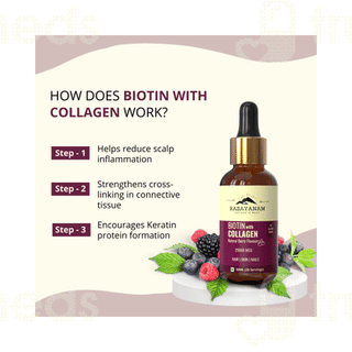 Rasayanam Biotin With Collagen 25000mcg Natural Berry Flavour 50ml