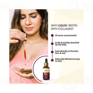 Rasayanam Biotin With Collagen 25000mcg Natural Berry Flavour 50ml