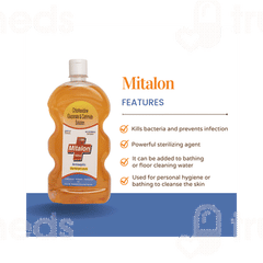 Mitalon Antiseptic Disinfectant Liquid 1000Ml