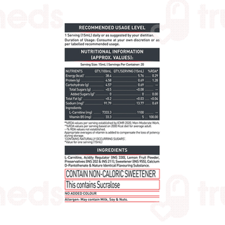 Muscleblaze L Carnitine Lime Flavour Liquid 300ml - Uses, Side Effects,  Dosage, Price | Truemeds