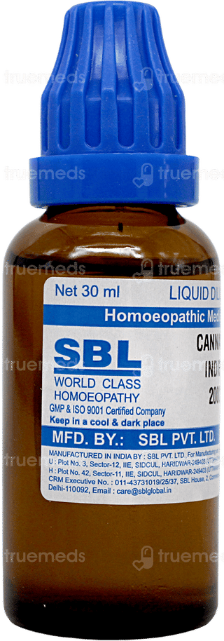 Sbl Cannabis Indica 200C Dilution 30Ml